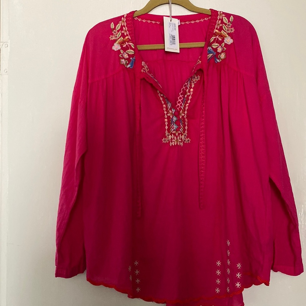Johnny Was dragonfly blouse